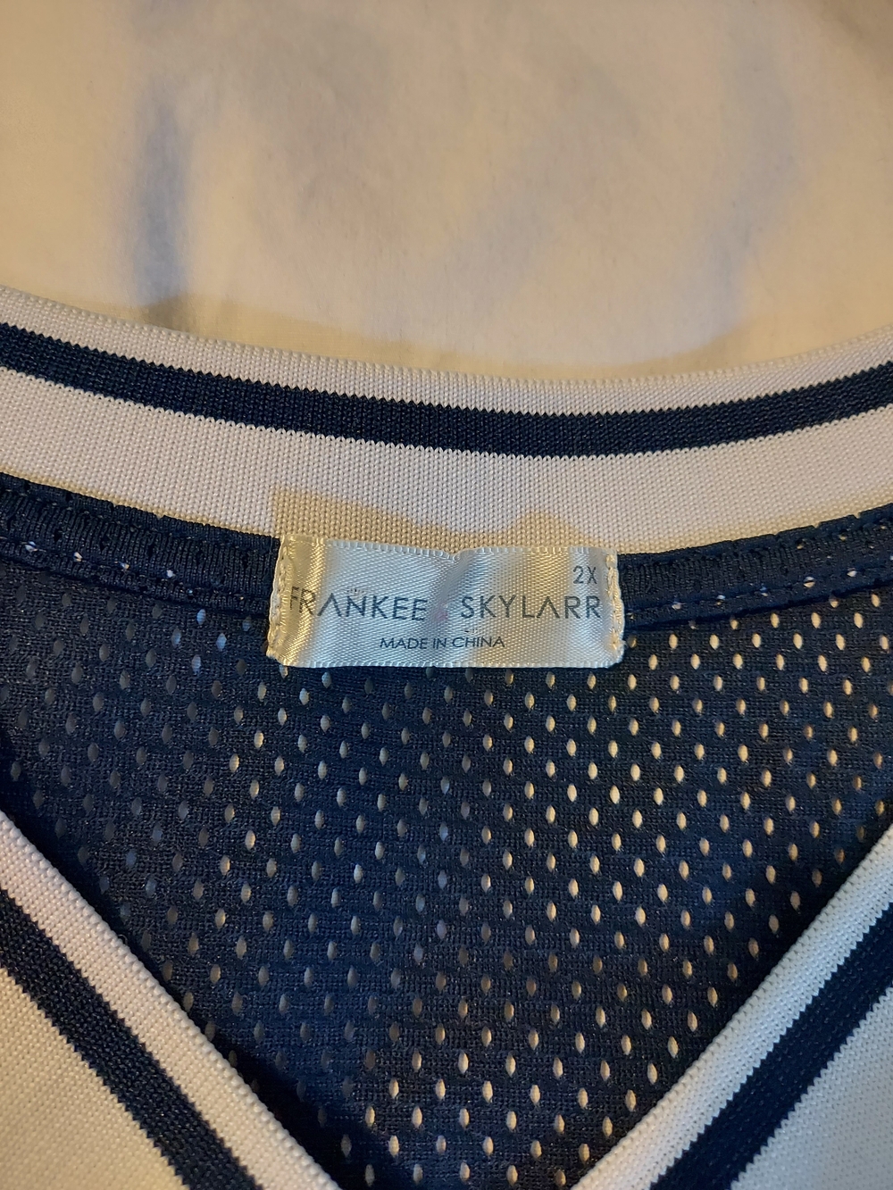 Frankee & Skylarr Navy Blue Mesh Football Jersey 98 Y2K Vibe 2X - Picture 3 of 9